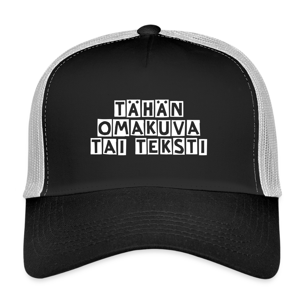 Trucker Cap omalla kuvalla - musta/kivenharmaa
