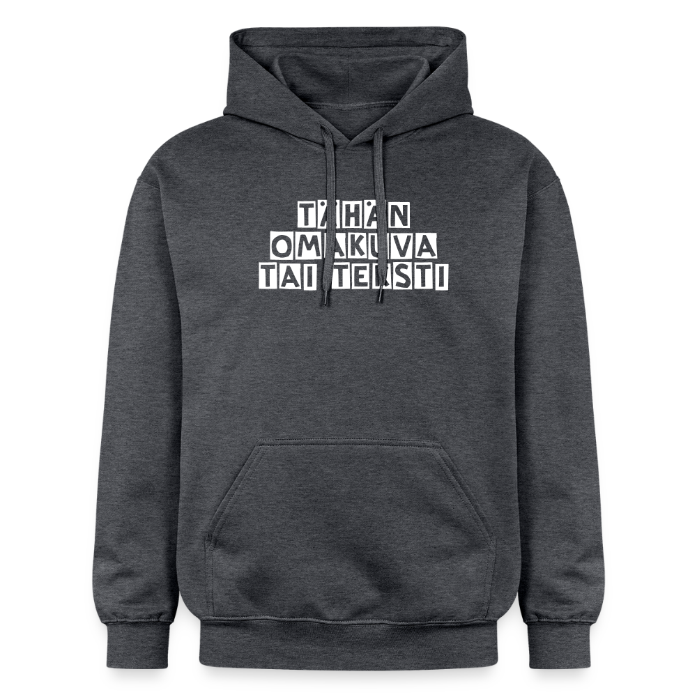 Gildan Unisex Softstyle® Midweight huppari omalla kuvalla - tummanharmaa meleerattu