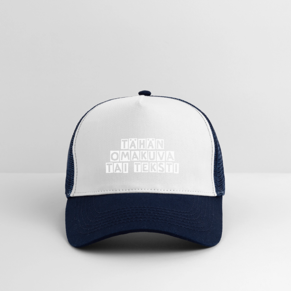 Trucker Cap omalla kuvalla - valkoinen/laivasto