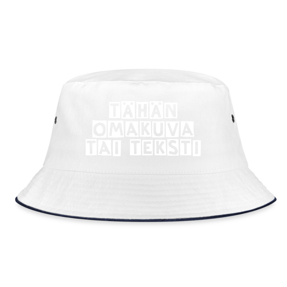 Kalastajanhattu omalla kuvalla - valkoinen/laivasto