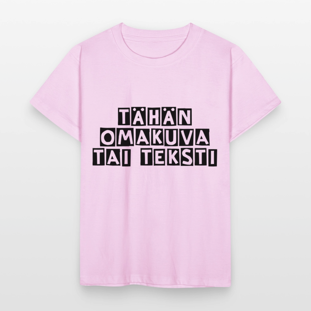 Lasten t-paita omalla kuvalla - vaalea pinkki