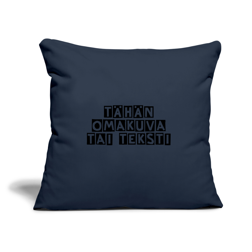 Sohvatyynyn päällinen omalla kuvalla 45 x 45 cm - navy