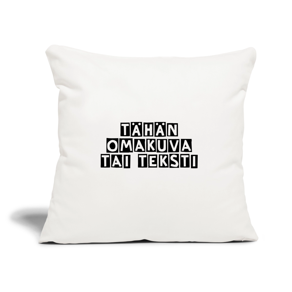 Sohvatyynyn päällinen omalla kuvalla 45 x 45 cm - Luonnonvalkoinen