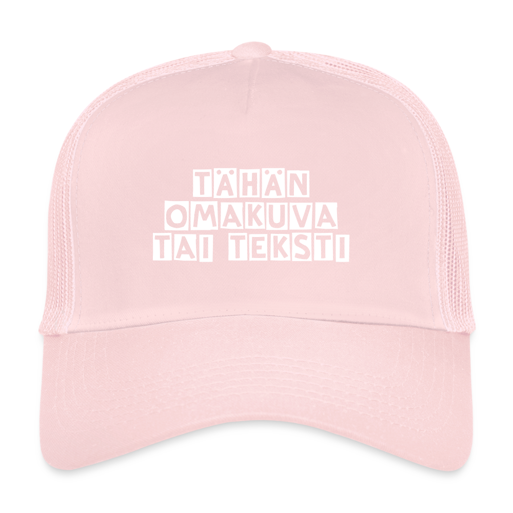 Trucker Cap omalla kuvalla - vaaleanpunainen