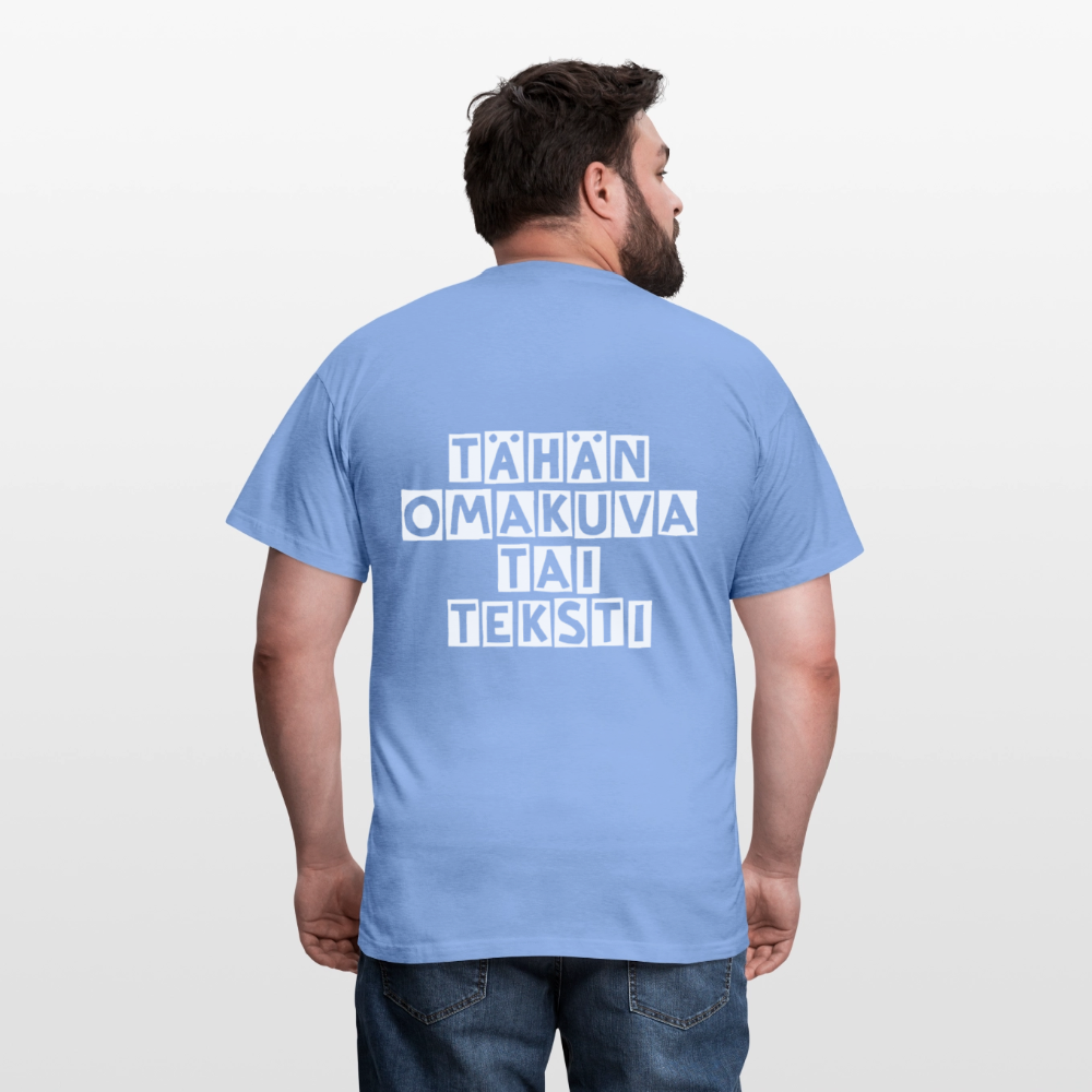 Miesten t-paita omalla kuvalla - carolina blue