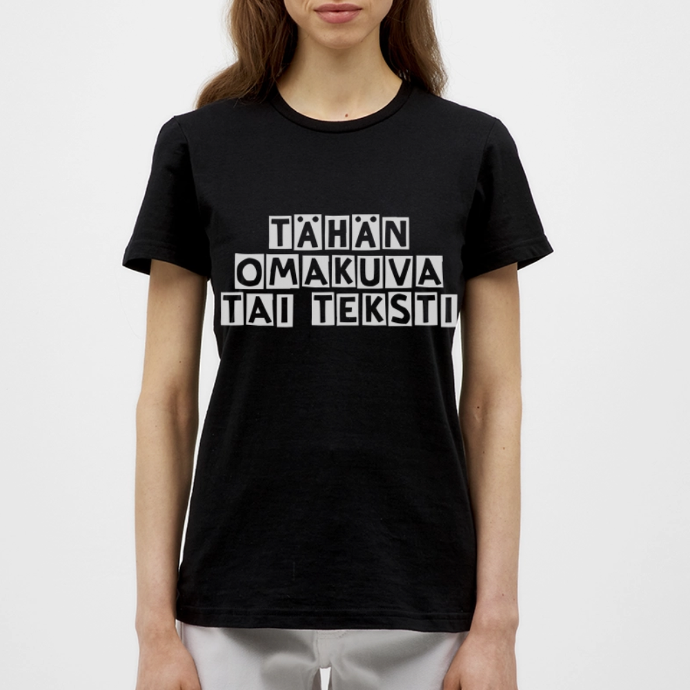 Gildan Naisten t-paita omalla kuvalla - musta