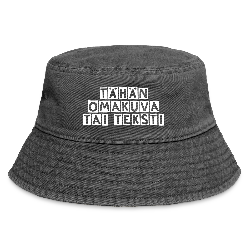 Vintage-kalastajanhattu omalla kuvalla - vintage musta