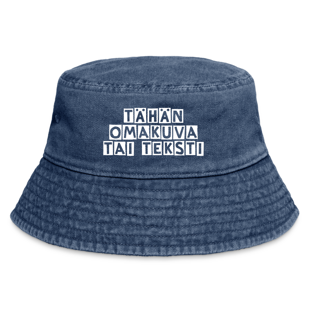 Vintage-kalastajanhattu omalla kuvalla - vintage denimi