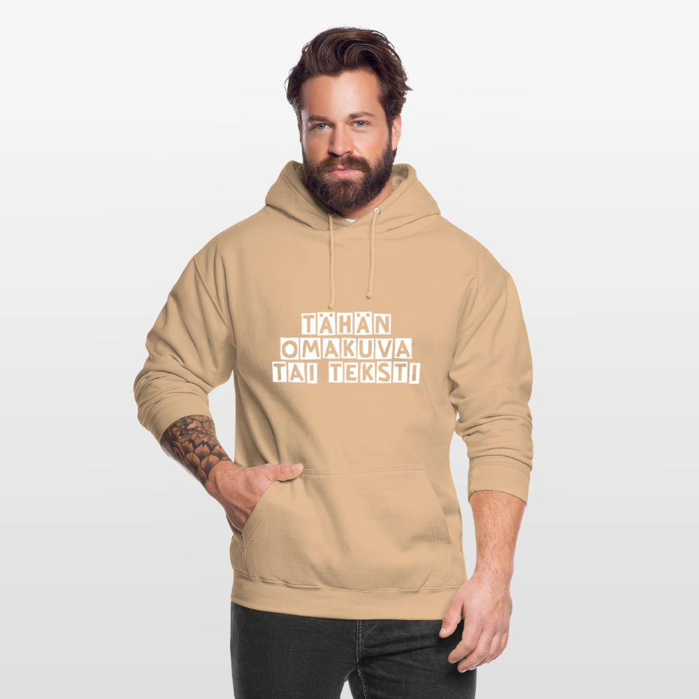 Huppari ”unisex” omalla kuvalla - persikka