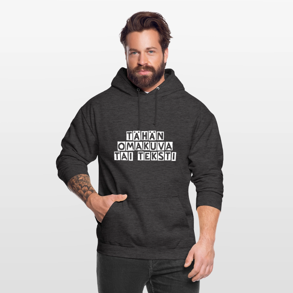 Huppari ”unisex” omalla kuvalla - hiilenharmaa