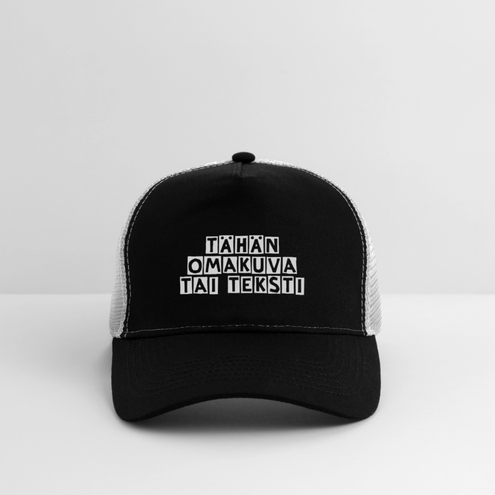 Trucker Cap omalla kuvalla - musta/kivenharmaa