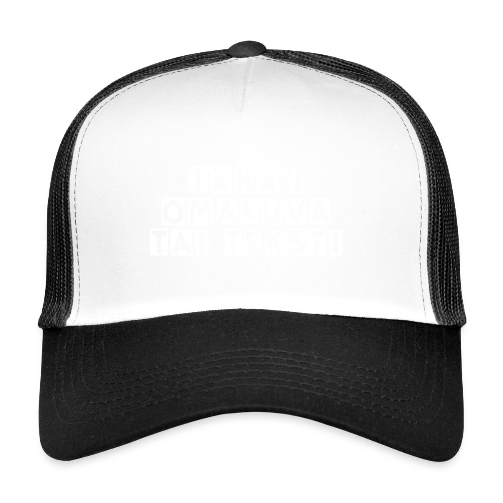 Trucker Cap omalla kuvalla - valkoinen/musta