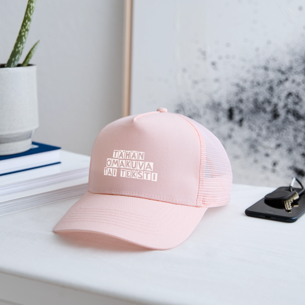 Trucker Cap omalla kuvalla - vaaleanpunainen