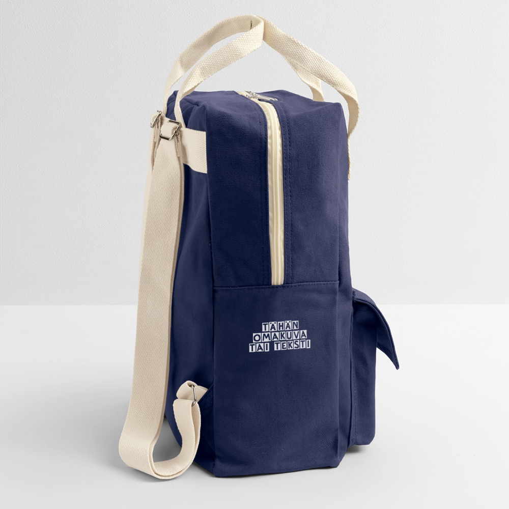 Retroreppu omalla kuvalla - laivasto sininen
