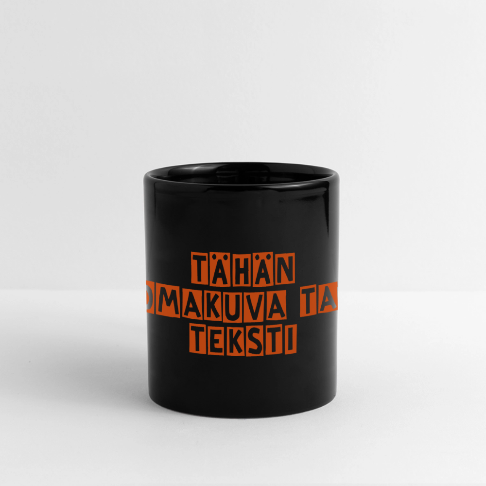 Panoraamamuki omalla kuvalla, värillinen - musta