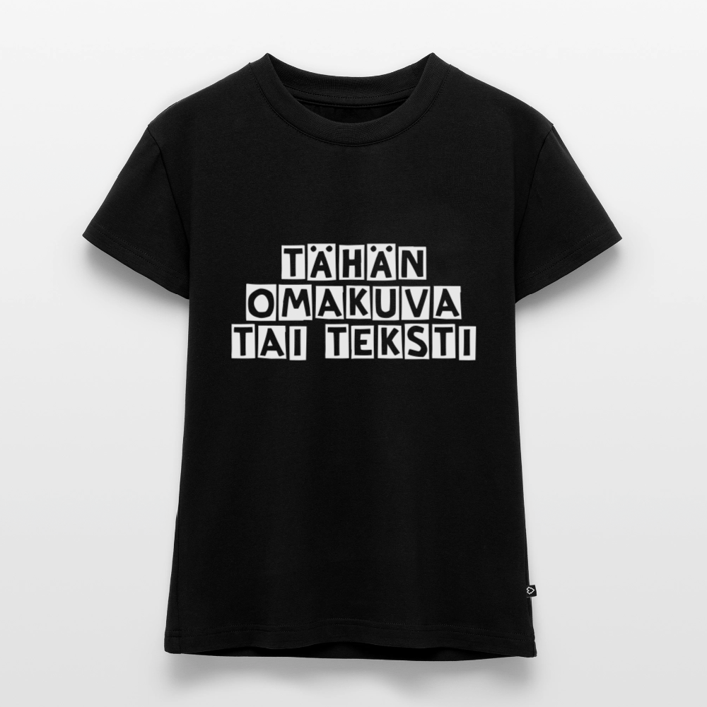 Naisten Baby Tee omalla kuvalla - musta