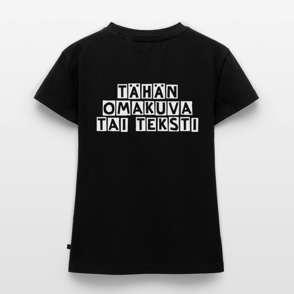 Naisten Baby Tee omalla kuvalla - musta