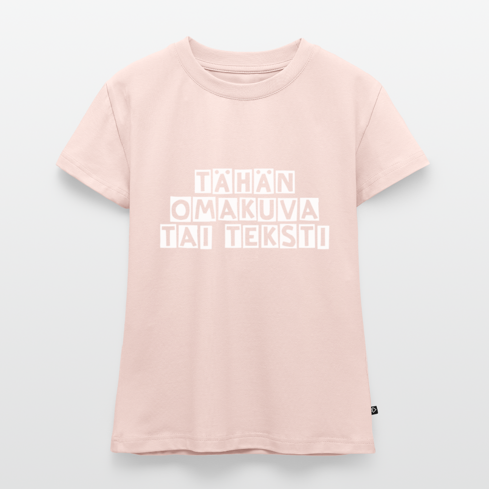 Naisten Baby Tee omalla kuvalla - vaaleanpunainen
