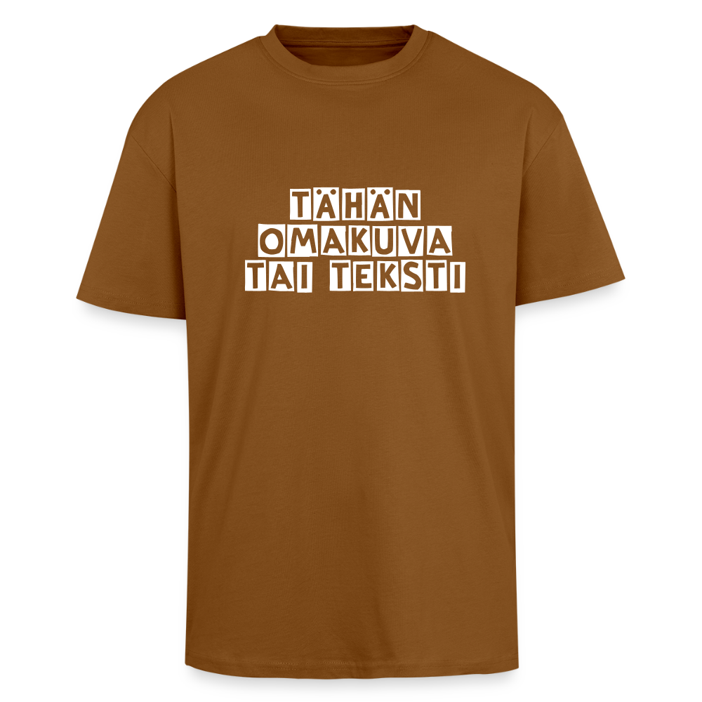 Paksu Oversized T-paita omalla kuvalla - toffee