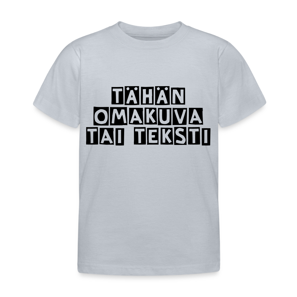 Lasten t-paita omalla kuvalla - tyynenmeren harmaa
