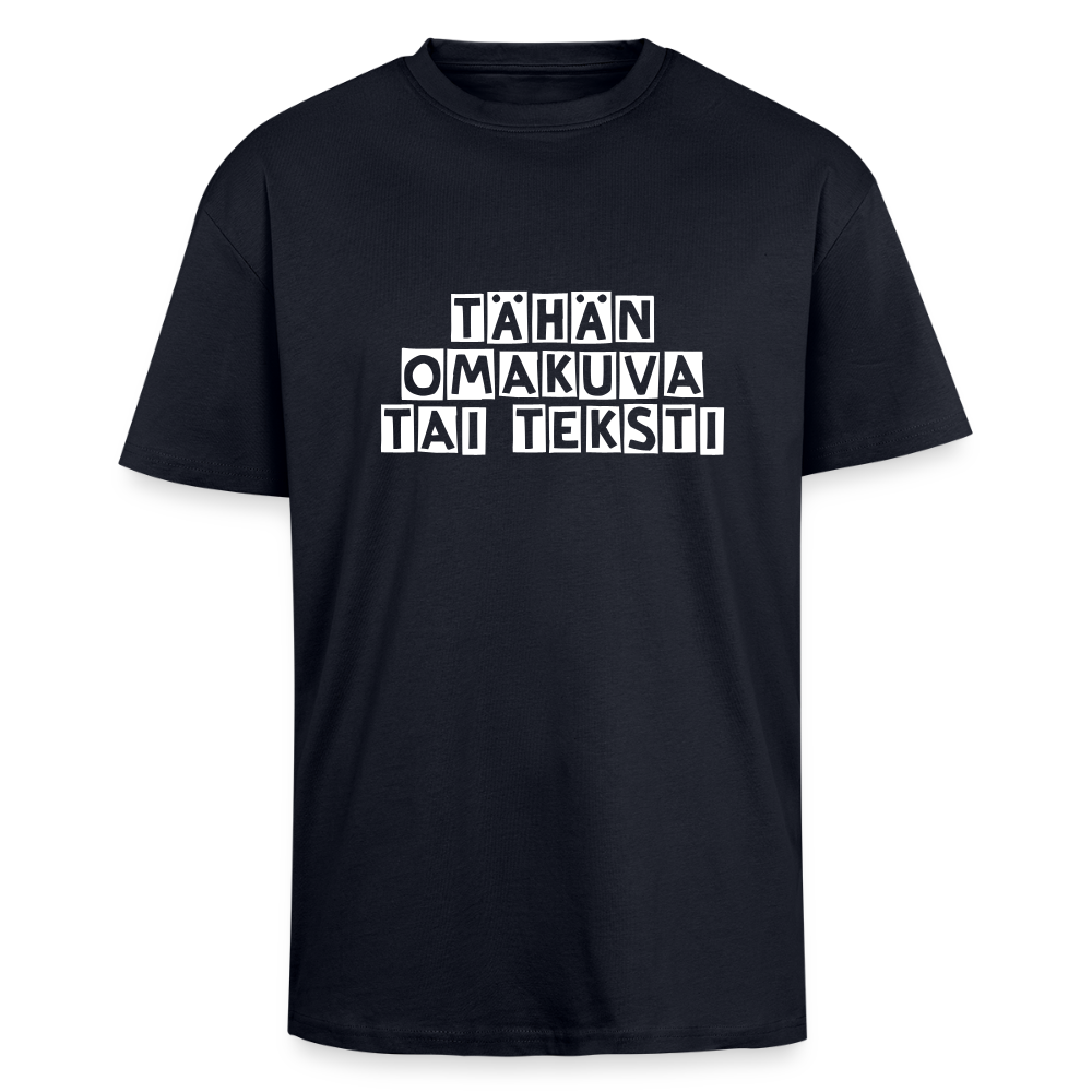 Paksu Oversized T-paita omalla kuvalla - laivastonsininen