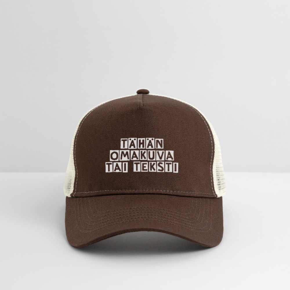 Trucker Cap omalla kuvalla - ruskea/beige
