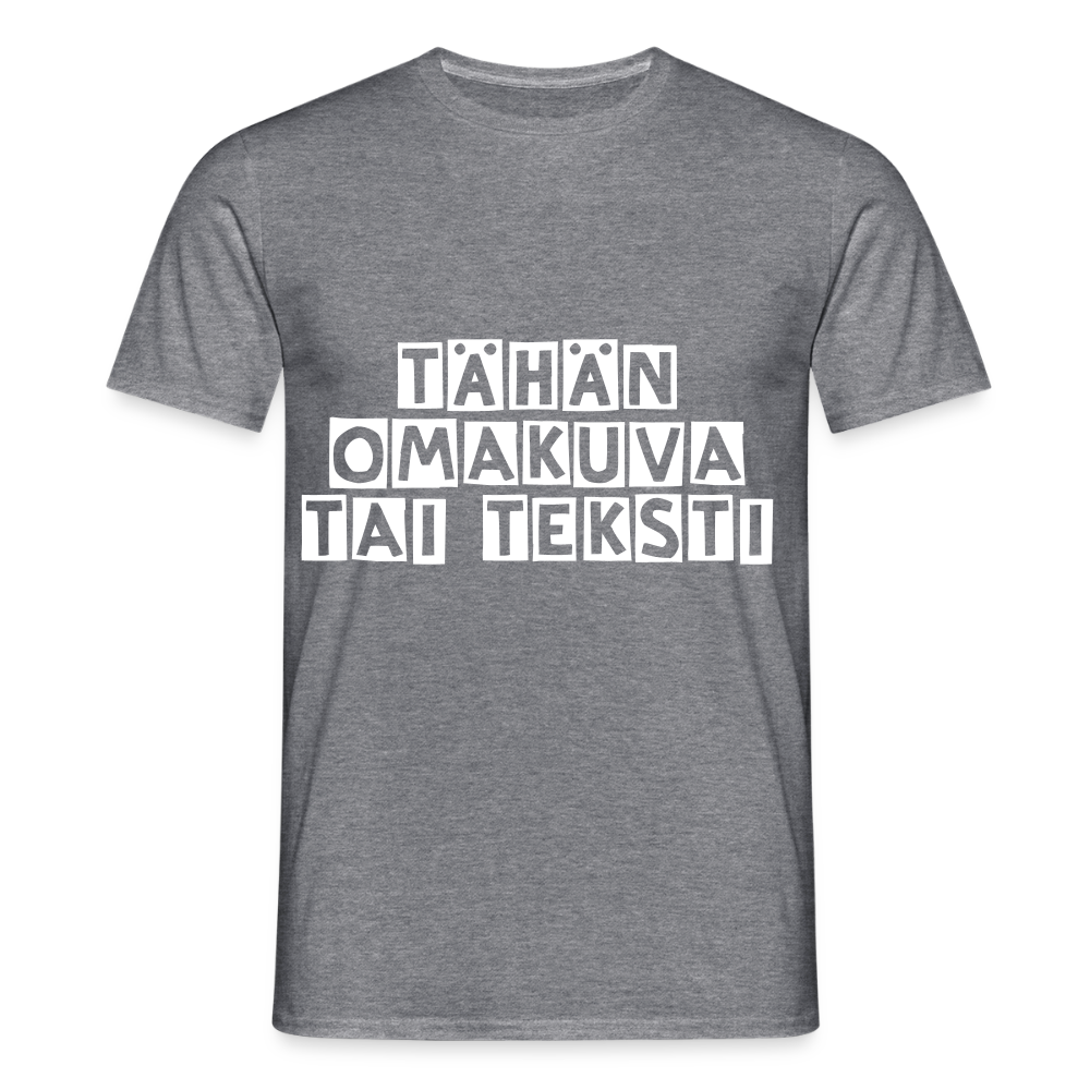 Gildan Miesten t-paita omalla kuvalla - grafiitti-meleerattu