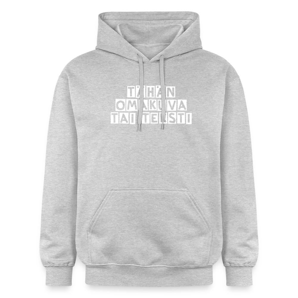 Gildan Unisex Softstyle® Midweight huppari omalla kuvalla - meleerattu vaaleanharmaa
