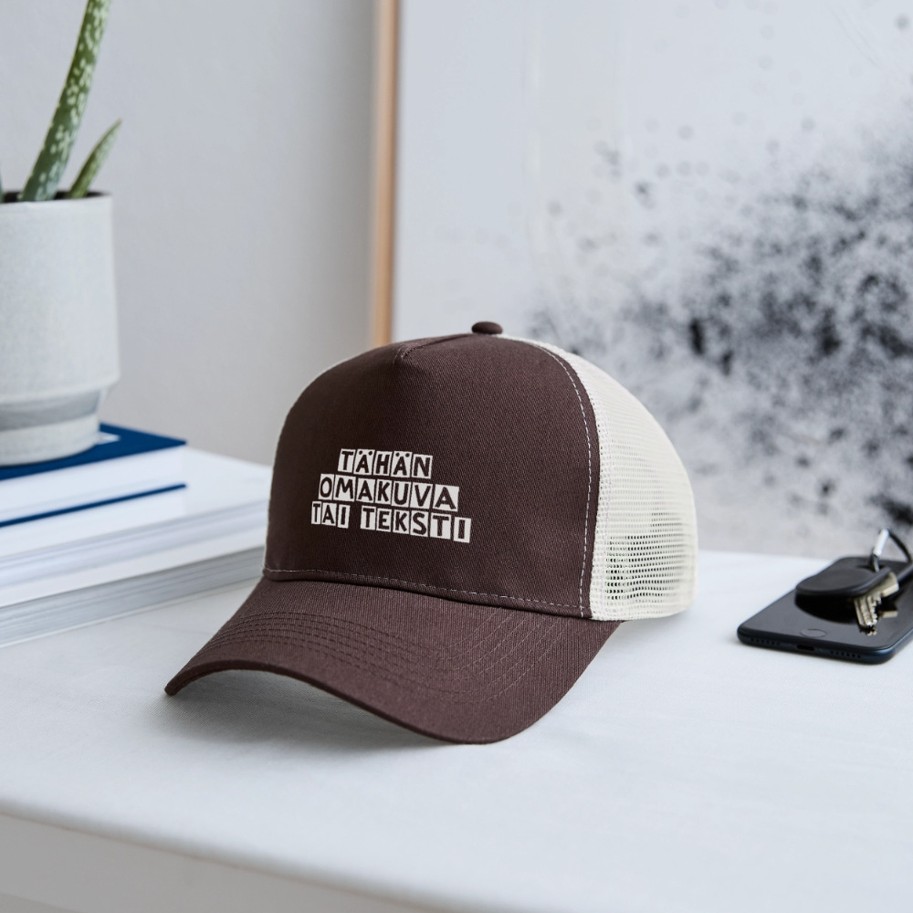 Trucker Cap omalla kuvalla - ruskea/beige