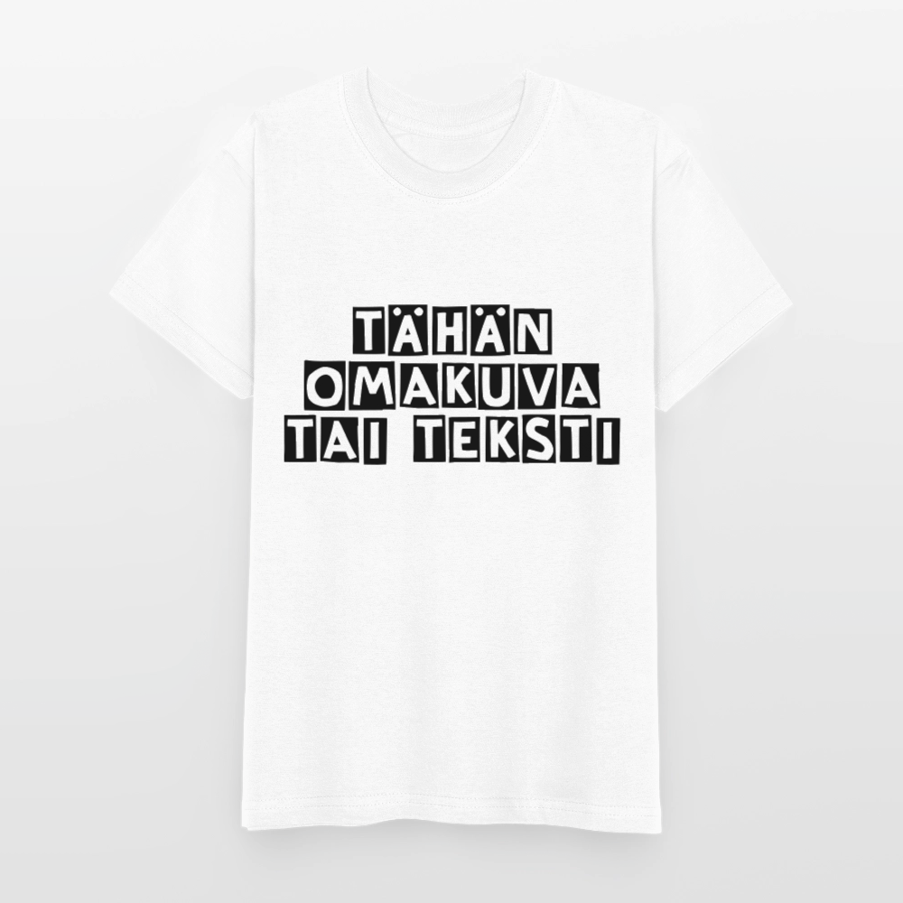Lasten t-paita omalla kuvalla - valkoinen