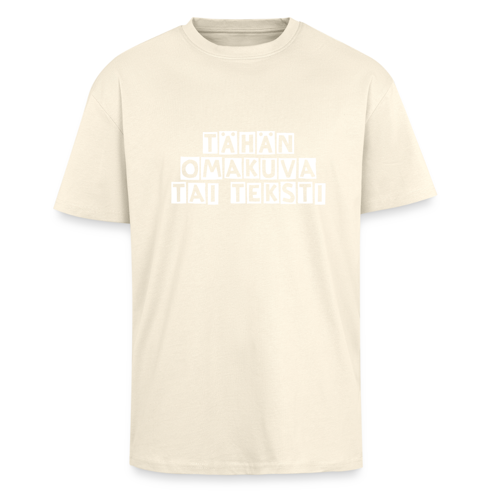 Paksu Oversized T-paita omalla kuvalla - kerma