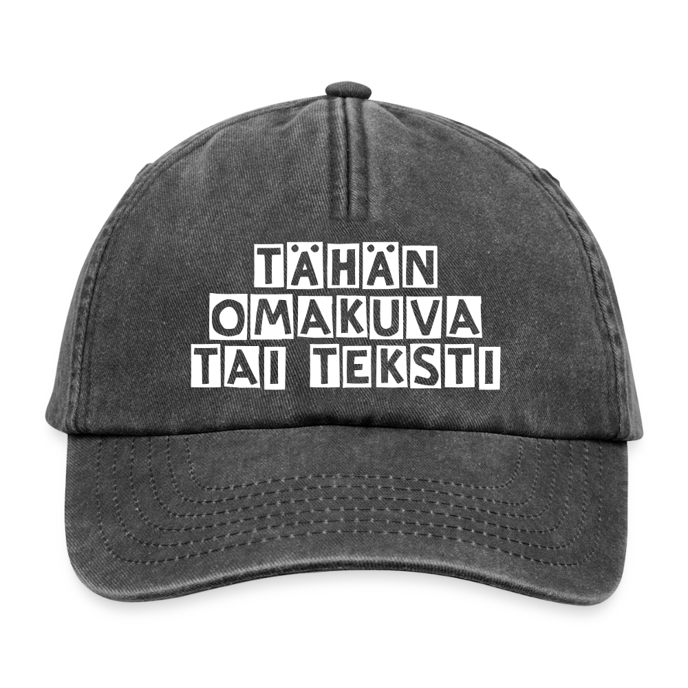Rento vintage-lippis omalla kuvalla - vintage musta