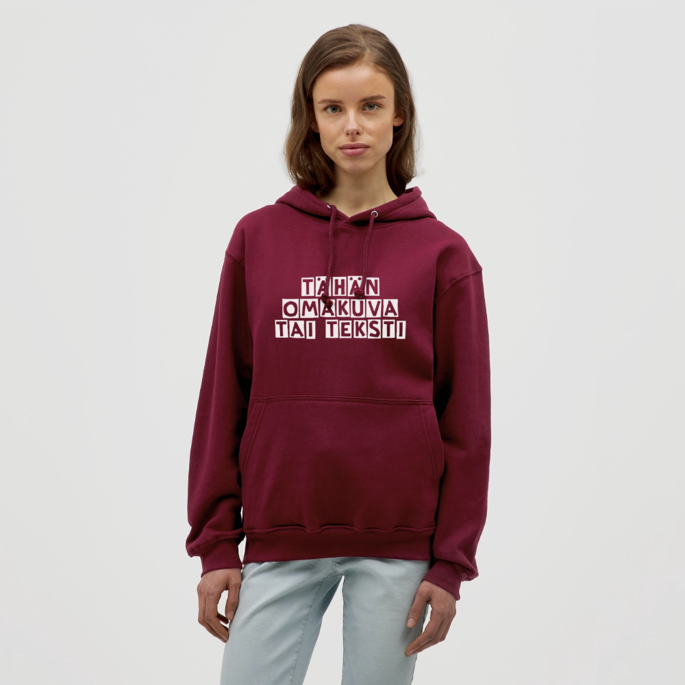 Huppari ”unisex” omalla kuvalla - bordeaux