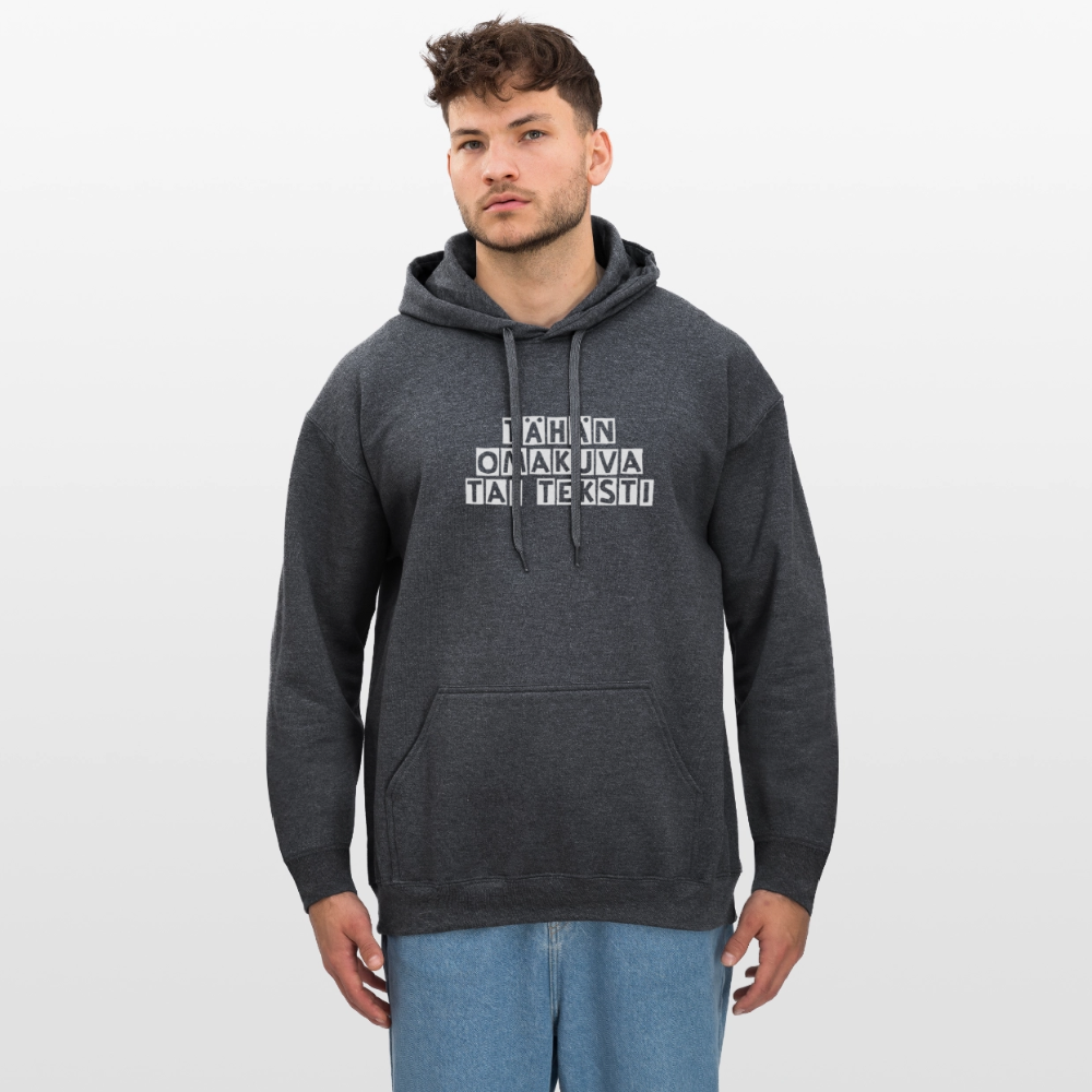 Gildan Unisex Softstyle® Midweight huppari omalla kuvalla - tummanharmaa meleerattu