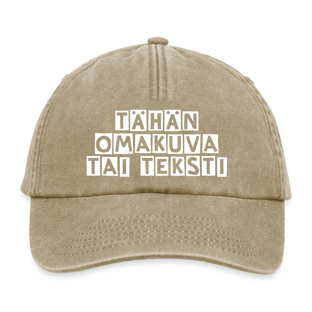 Rento vintage-lippis omalla kuvalla - vintage beige