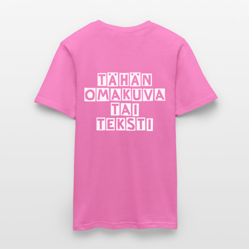 Miesten t-paita omalla kuvalla - vaaleanpunainen