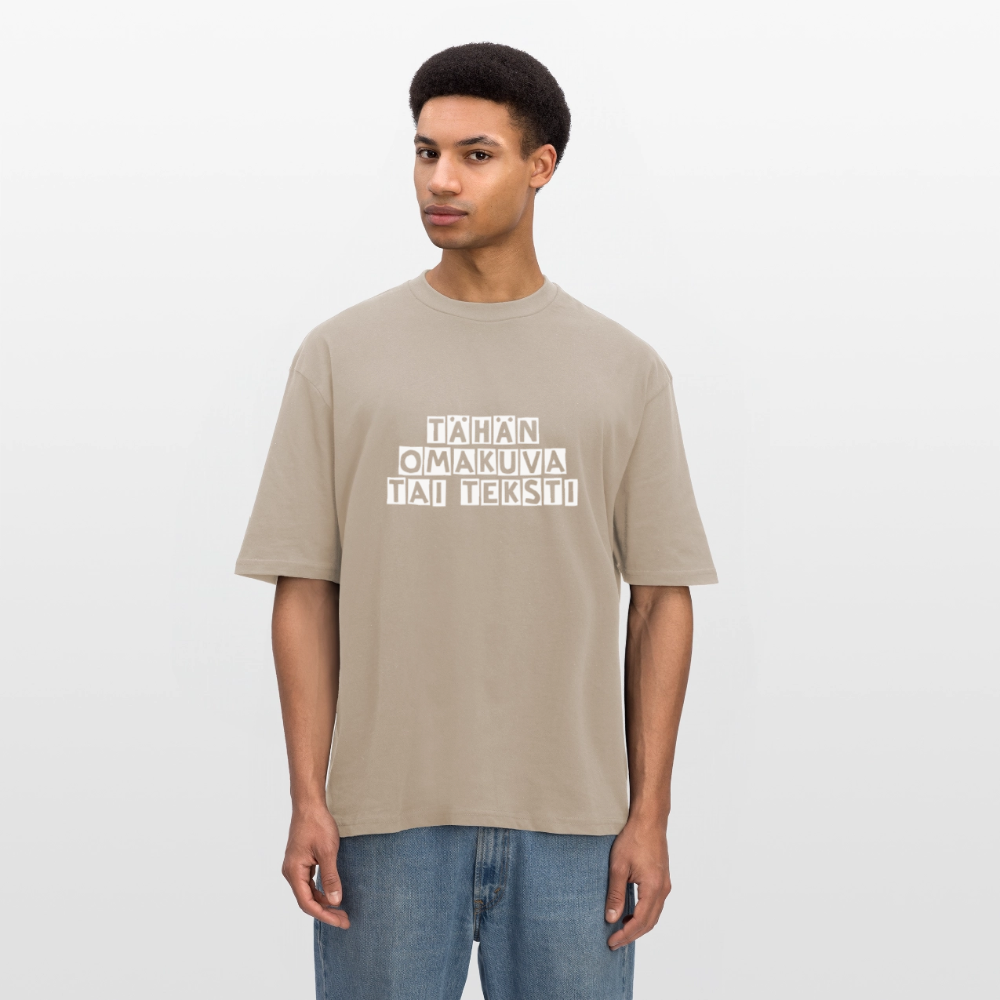 Oversized unisex t-paita omalla kuvalla - sahara