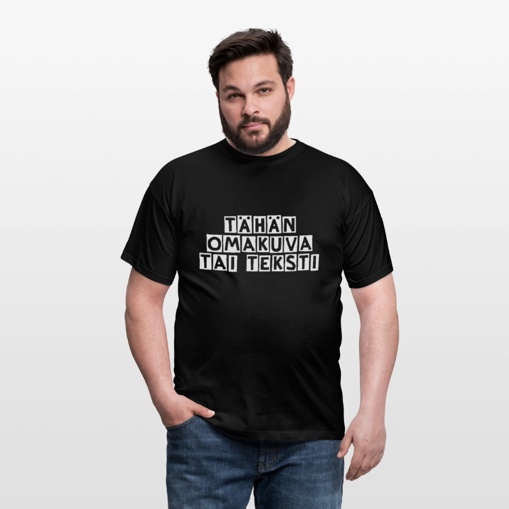Gildan Miesten t-paita omalla kuvalla - musta