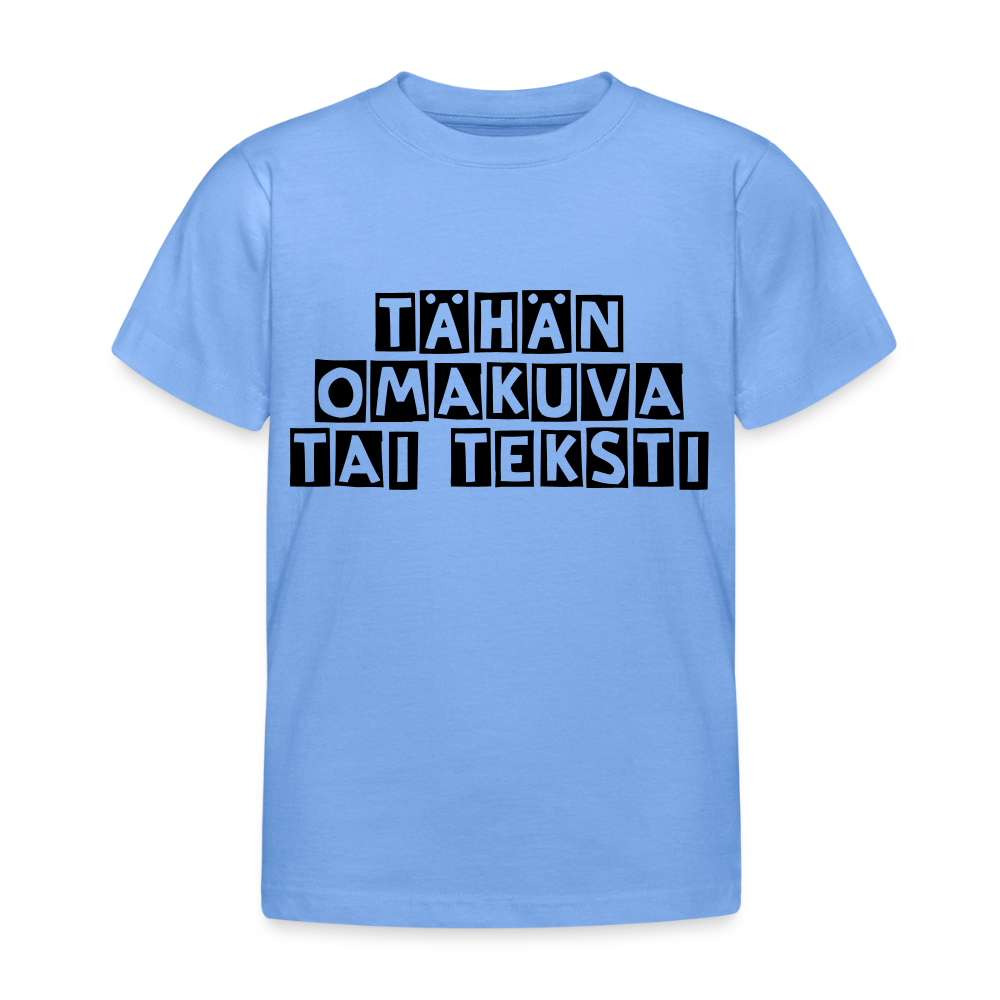 Lasten t-paita omalla kuvalla - taivaansininen