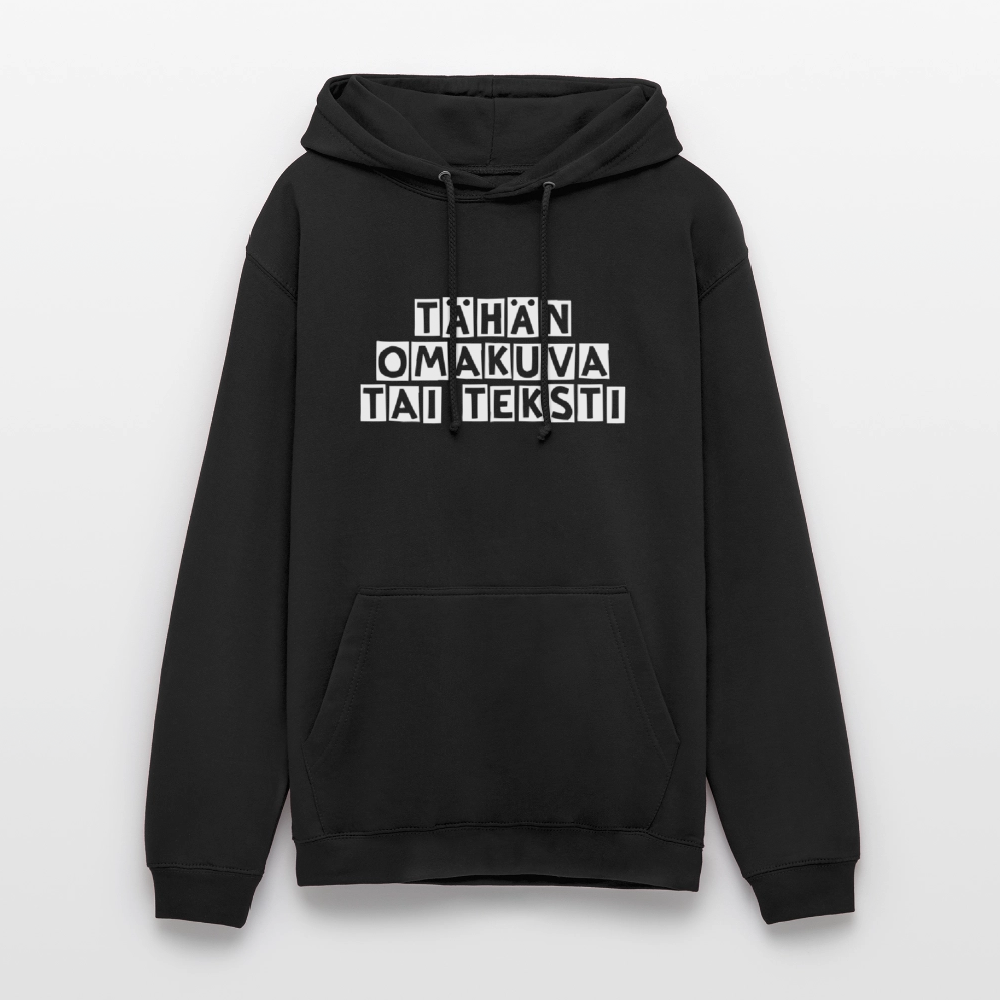 Huppari ”unisex” omalla kuvalla - musta