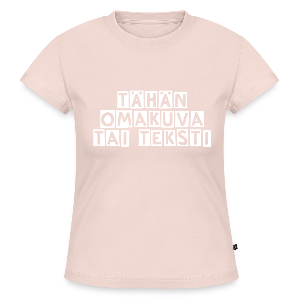 Naisten Baby Tee omalla kuvalla - vaaleanpunainen