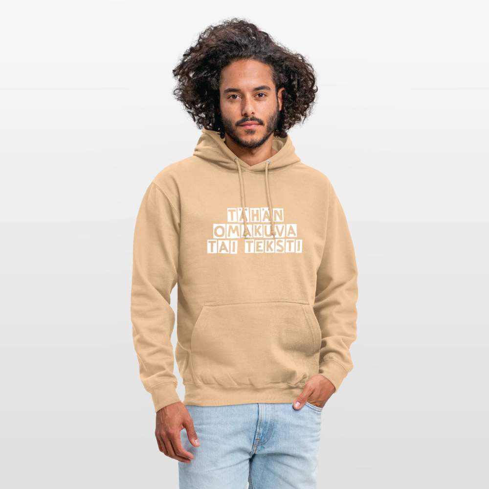 Huppari ”unisex” omalla kuvalla - persikka