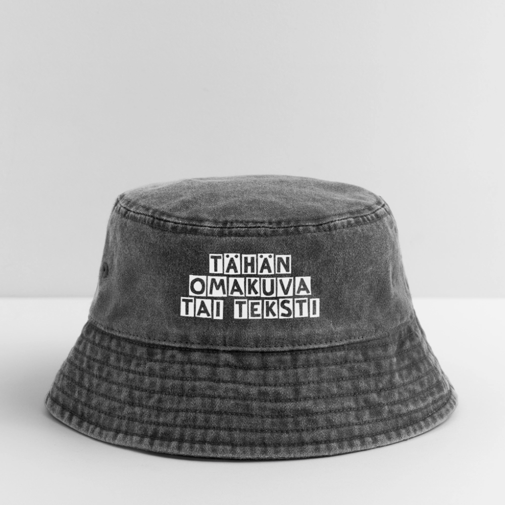Vintage-kalastajanhattu omalla kuvalla - vintage musta