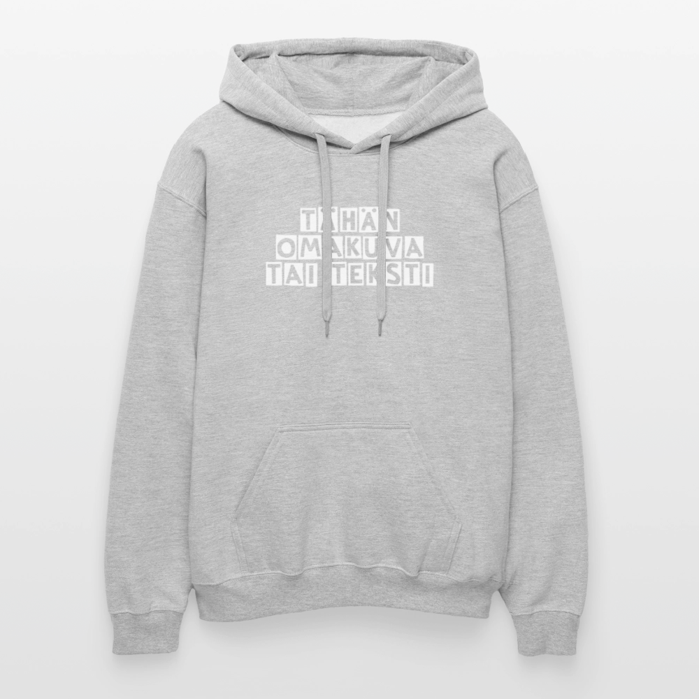 Gildan Unisex Softstyle® Midweight huppari omalla kuvalla - meleerattu vaaleanharmaa