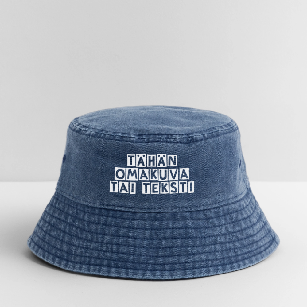 Vintage-kalastajanhattu omalla kuvalla - vintage denimi