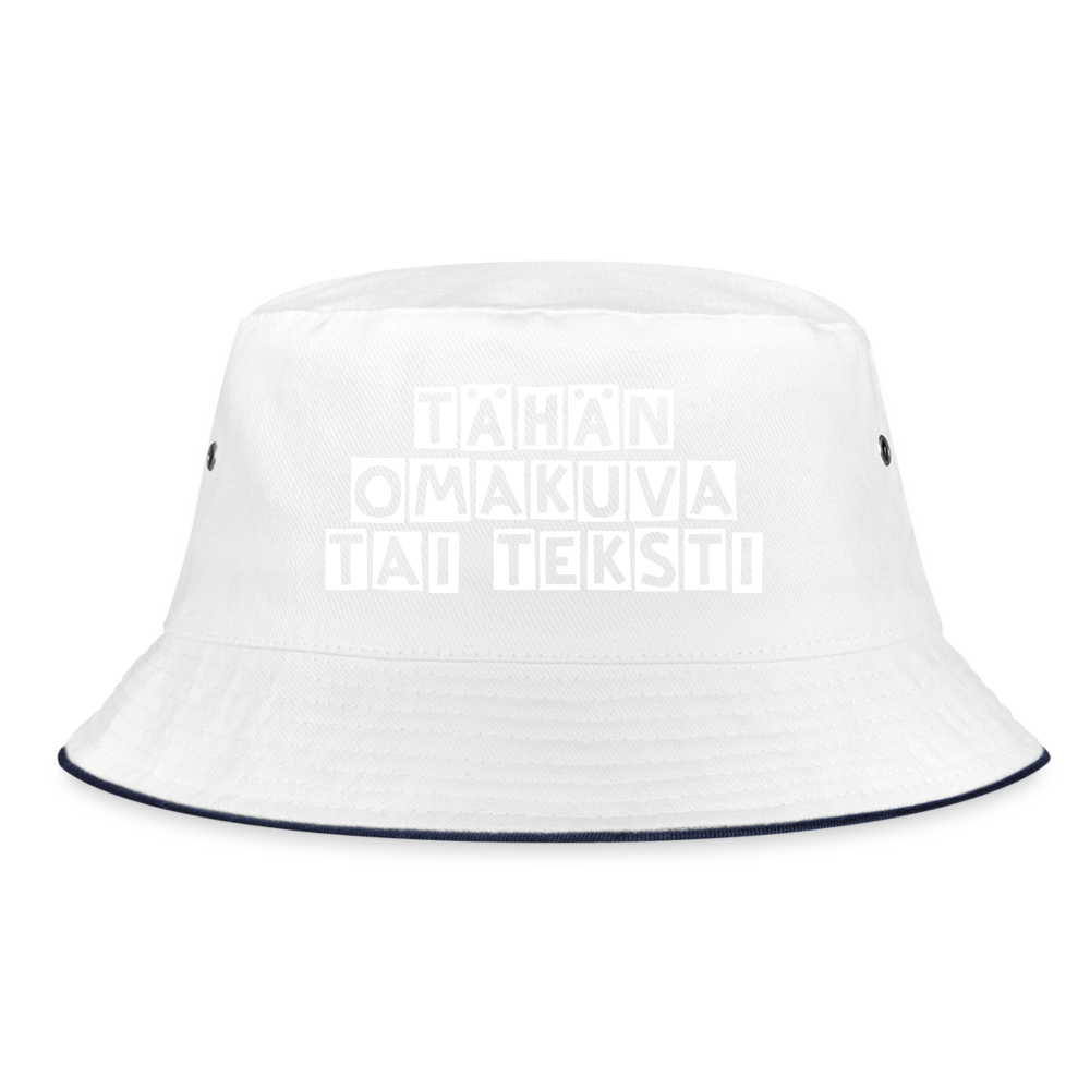 Kalastajanhattu omalla kuvalla - valkoinen/laivasto
