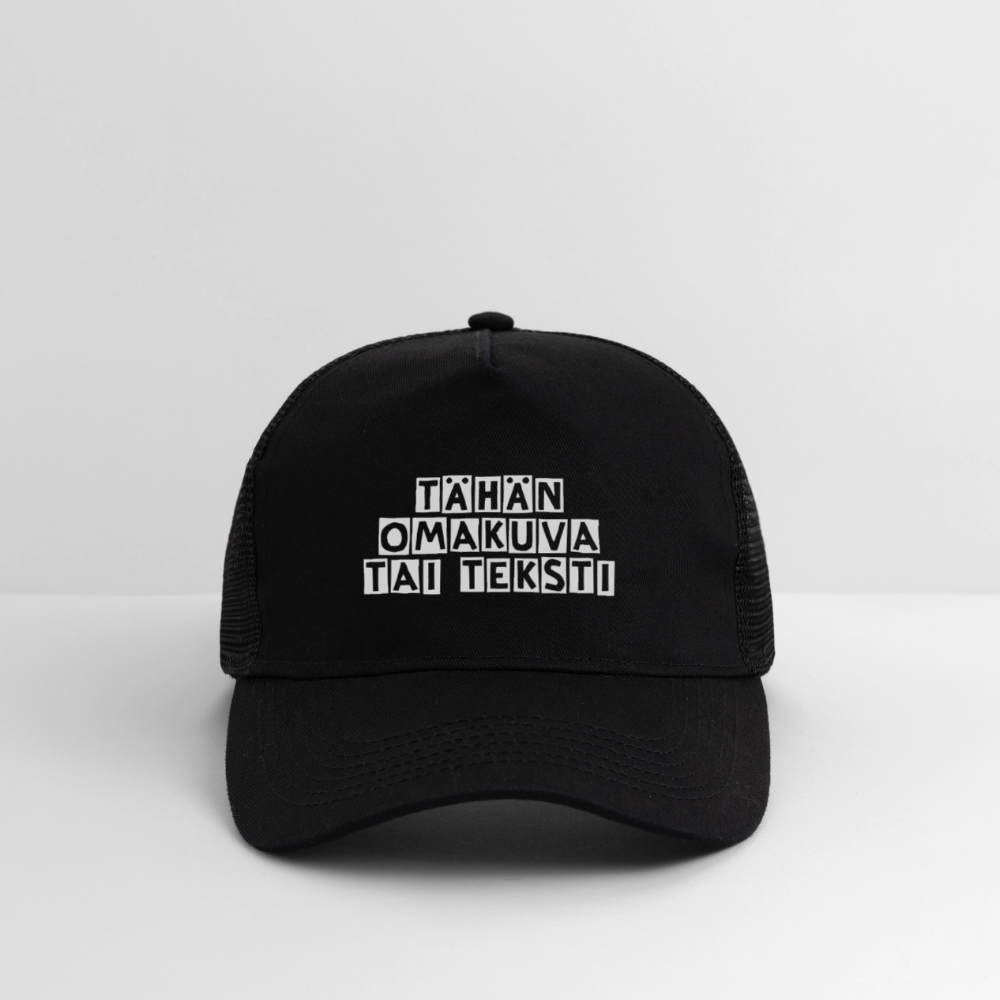 Trucker Cap omalla kuvalla - musta/musta