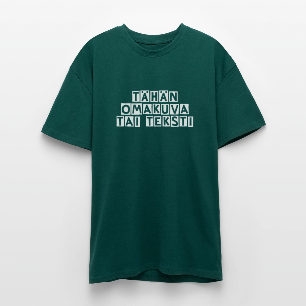Paksu Oversized T-paita omalla kuvalla - hunter green