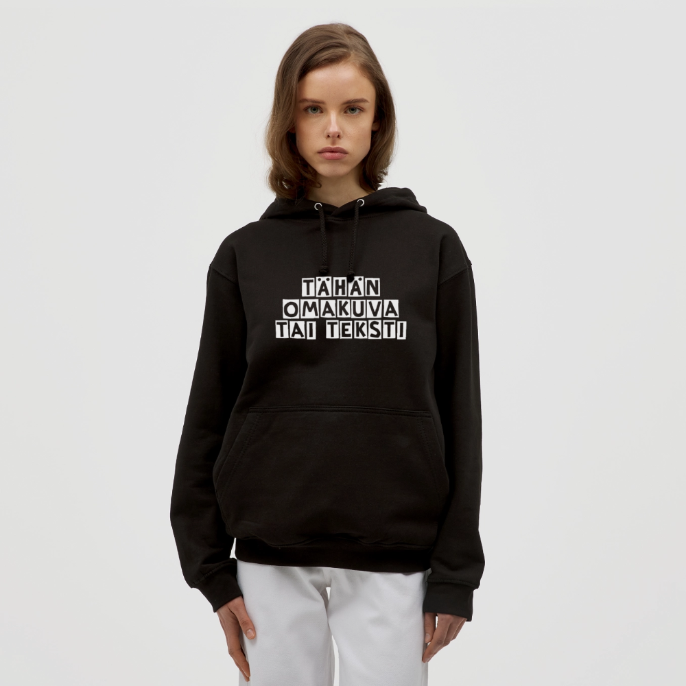 Huppari ”unisex” omalla kuvalla - musta