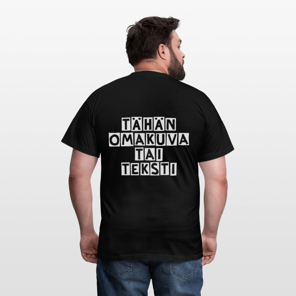 Miesten t-paita omalla kuvalla - musta